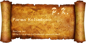 Parma Kolumbusz névjegykártya